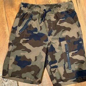 Cat & Jack Green and Brown Camouflage Shorts